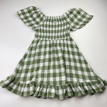 Load image into Gallery viewer, Girls GHANDA, checked cotton dress, light makr lower skirt, FUC, size 3-4, L: 52cm