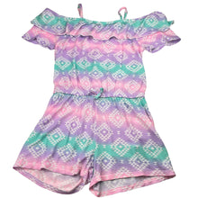 Load image into Gallery viewer, Girls Mango, stretchy summer playsuit, marks lower right leg, FUC, size 10,  