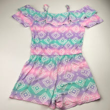 Load image into Gallery viewer, Girls Mango, stretchy summer playsuit, marks lower right leg, FUC, size 10,  