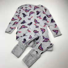 Load image into Gallery viewer, Girls Bonds, zip wondersuit / zippy / romper, butterflies, GUC, size 2,  
