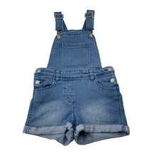 Load image into Gallery viewer, Girls H&amp;T, stretch denim overalls / shortalls, GUC, size 7,  