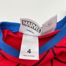 Load image into Gallery viewer, Boys Marvel, Spiderman pyjama tee / top, GUC, size 4,  