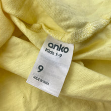 Load image into Gallery viewer, Girls Anko, yellow cotton tee / top, EUC, size 9,  