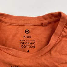 Load image into Gallery viewer, Boys Target, organic cotton tee / top, dinosaurs, FUC, size 4,  