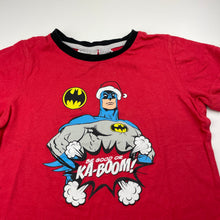 Load image into Gallery viewer, Boys DC Comics, Batman Christmas cotton pyjama tee / top, FUC, size 5,  