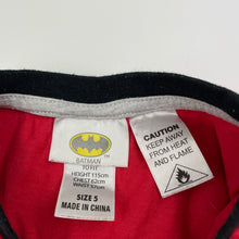 Load image into Gallery viewer, Boys DC Comics, Batman Christmas cotton pyjama tee / top, FUC, size 5,  