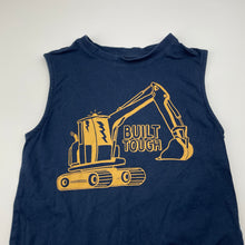 Load image into Gallery viewer, Boys Anko, navy cotton tank top, digger, GUC, size 4,  