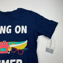 Load image into Gallery viewer, Boys Carters, navy cotton tee / top, NEW, size 8,  
