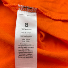 Load image into Gallery viewer, Boys Carters, orange cotton tee / top, NEW, size 8,  