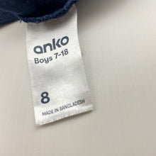 Load image into Gallery viewer, Boys Anko, blue &amp; white cotton tee / top, FUC, size 8,  