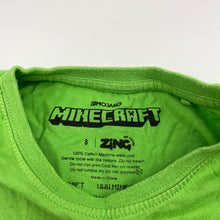 Load image into Gallery viewer, Boys MOJANG, MINECRAFT cotton tee / top, wash fade, FUC, size 8,  