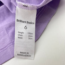 Load image into Gallery viewer, Girls Brilliant Basics, purple cotton tee / top, EUC, size 6,  