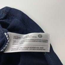 Load image into Gallery viewer, Boys TOUGH TEAM, navy cotton tee / top, sequin dinosaur, GUC, size 4-5,  