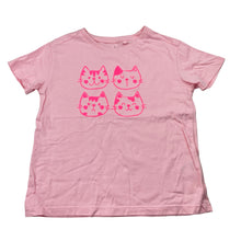 Load image into Gallery viewer, Girls Anko, pink cotton tee / top, cats, EUC, size 5,  