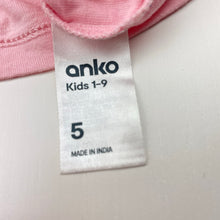 Load image into Gallery viewer, Girls Anko, pink cotton tee / top, cats, EUC, size 5,  
