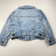 Load image into Gallery viewer, Girls Cotton On, blue stretch denim jacket, FUC, size 3,  