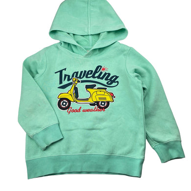 Unisex Lativ, fleece lined hoodie sweater, marks back right sleeve, FUC, size 5,  