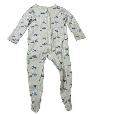 Unisex Anko, zip coverall / romper, dinosaurs, GUC, size 1,  