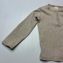 Load image into Gallery viewer, Unisex H&amp;M, organic cotton long sleeve henley top, EUC, size 1,  
