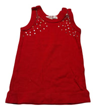 Load image into Gallery viewer, Girls Cotton On, red cotton singlet top, sequins, GUC, size 2,  