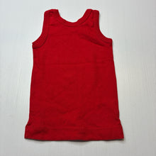 Load image into Gallery viewer, Girls Cotton On, red cotton singlet top, sequins, GUC, size 2,  