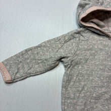Load image into Gallery viewer, Girls Cotton On, grey &amp; pink cotton hooded top, FUC, size 0,  