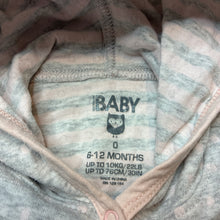 Load image into Gallery viewer, Girls Cotton On, grey &amp; pink cotton hooded top, FUC, size 0,  