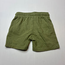 Load image into Gallery viewer, Boys Anko, green cotton shorts, elasticated, GUC, size 1,  