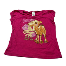 Load image into Gallery viewer, Girls RAMO, pink cotton tee / top, camel, EUC, size 2,  