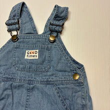 Load image into Gallery viewer, Boys Jack &amp; Milly, lightweight denim overalls / shortalls, GUC, size 0,  