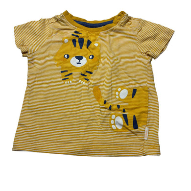 Boys Sprout, striped cotton tee / top, tiger, GUC, size 00,  