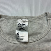Load image into Gallery viewer, Unisex Anko, cotton bodysuit / romper, EUC, size 0,  
