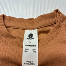 Load image into Gallery viewer, Unisex Dymples, ribbed stretchy tee / top, EUC, size 0,  