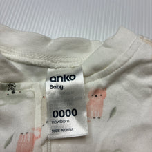Load image into Gallery viewer, Girls Anko, soft cotton zip coverall / romper, EUC, size 0000,  