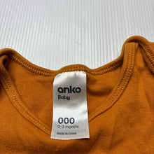 Load image into Gallery viewer, Unisex Anko, organic cotton bodysuit / romper, GUC, size 000,  