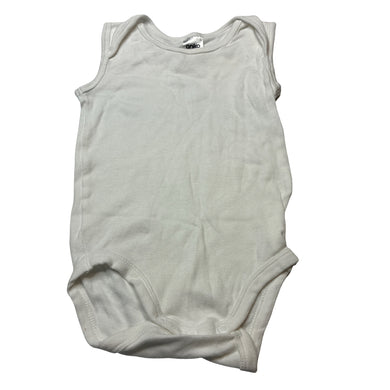 Unisex Anko, white cotton bodysuit / romper, FUC, size 1,  
