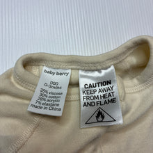 Load image into Gallery viewer, Unisex Baby Berry, stretchy winter weight zip romper, GUC, size 000,  