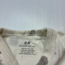 Load image into Gallery viewer, Unisex H&amp;M, organic cotton blend bodysuit / romper, GUC, size 0000,  