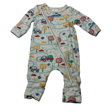 Boys Sprout, organic cotton blend zip romper, GUC, size 0000,  
