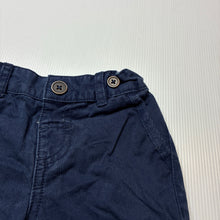 Load image into Gallery viewer, Boys Dymples, navy cotton shorts, adjustable, GUC, size 000,  