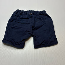 Load image into Gallery viewer, Boys Dymples, navy cotton shorts, adjustable, GUC, size 000,  