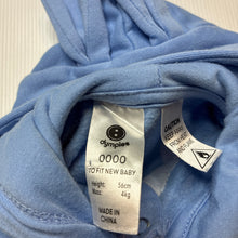 Load image into Gallery viewer, Unisex Dymples, embroidered fleece lined sweater romper, EUC, size 0000,  