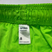 Load image into Gallery viewer, Boys Anko, neon green board shorts, elasticated, EUC, size 8,  