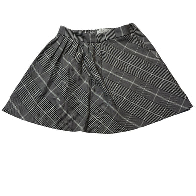 Girls Zara, black & white skirt, elasticated, L: 32cm, GUC, size 8,  
