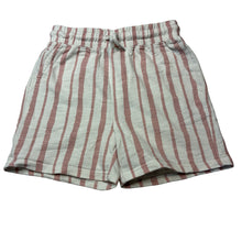 Load image into Gallery viewer, Unisex Cotton On, pink &amp; white stripe casual shorts, elasticated, EUC, size 8,  