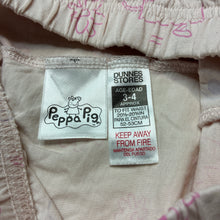 Load image into Gallery viewer, Girls Peppa Pig, cotton pyjama shorts, elasticated, EUC, size 3-4,  