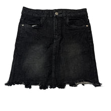 Load image into Gallery viewer, Girls 1964 Denim Co, black stretch denim skirt, L: 36cm, W: 33cm across, GUC, size 16,  