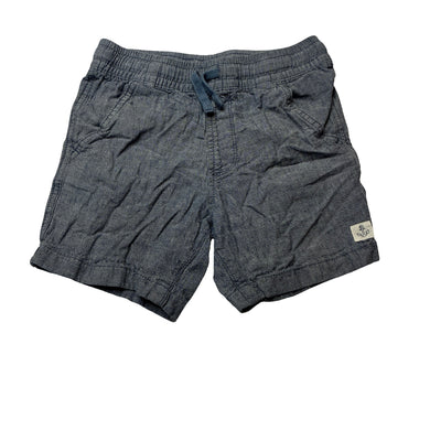 Boys Target, blue cotton / linen shorts, elasticated, GUC, size 5,  