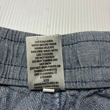 Load image into Gallery viewer, Boys Target, blue cotton / linen shorts, elasticated, GUC, size 5,  