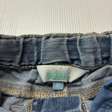 Load image into Gallery viewer, Girls Tilii, distressed stretch denim shorts, adjustable, FUC, size 8,  